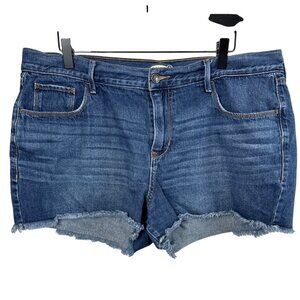 Old Navy Womens Denim Shorts Size 16 Frayed Hem Blue Jean Cotton Cut Offs Diva